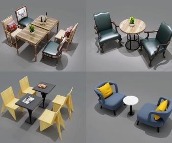 American Style Dining Table And Chairs-ID:203793051