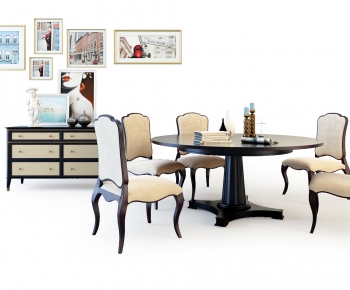 American Style Dining Table And Chairs-ID:611929894