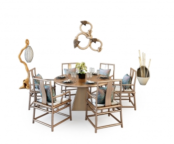 New Chinese Style Dining Table And Chairs-ID:679788115