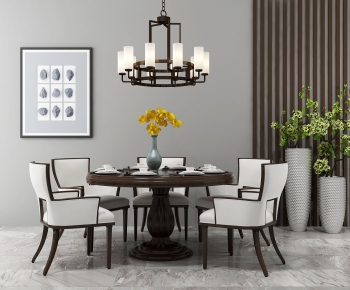 New Chinese Style Dining Table And Chairs-ID:380973105