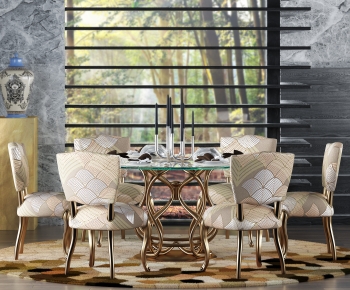 New Classical Style Dining Table And Chairs-ID:853147983