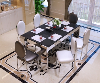Post Modern Style Dining Table And Chairs-ID:478725914