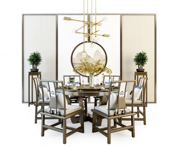 New Chinese Style Dining Table And Chairs-ID:511883973