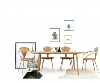 Nordic Style Dining Table And Chairs-ID:417190074