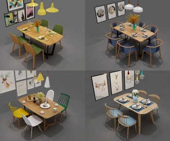 Nordic Style Dining Table And Chairs-ID:795022969