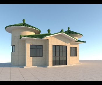 New Chinese Style Building Appearance-ID:805579903