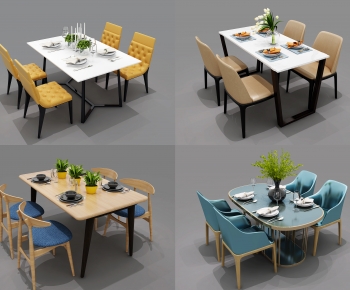 Nordic Style Dining Table And Chairs-ID:249747997