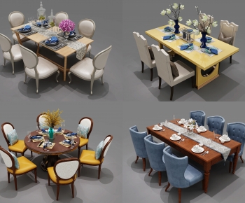 European Style Dining Table And Chairs-ID:568007953
