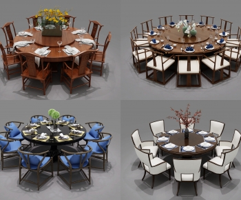 New Chinese Style Dining Table And Chairs-ID:730763914