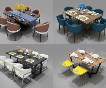 Modern Dining Table And Chairs-ID:701222908