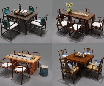 New Chinese Style Tea Tables And Chairs-ID:495280039