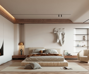 Wabi-sabi Style Bedroom-ID:984350924