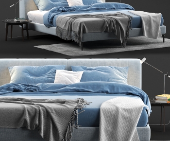 Modern Double Bed-ID:889596941