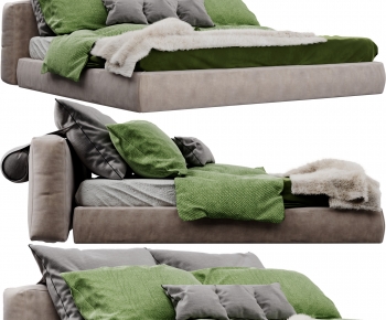 Modern Double Bed-ID:638827093