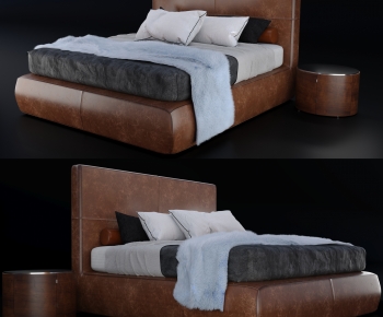 Modern Double Bed-ID:866826062