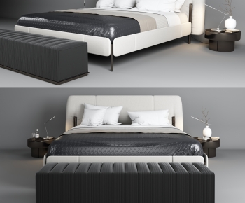Modern Double Bed-ID:796921974