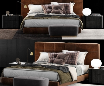 Modern Double Bed-ID:860317956