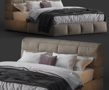 Modern Double Bed-ID:840744973