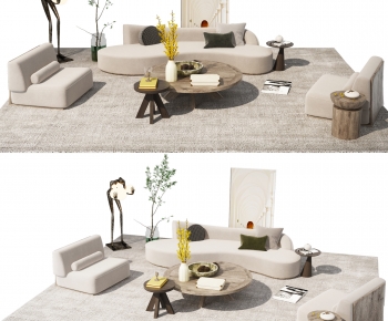 Modern Wabi-sabi Style Sofa Combination-ID:568178895