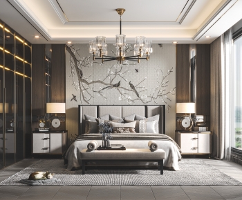 New Chinese Style Bedroom-ID:349013096