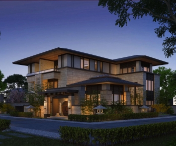 New Chinese Style Villa Appearance-ID:795270923