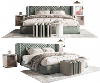 Modern Double Bed-ID:738832956