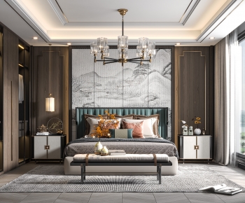 New Chinese Style Bedroom-ID:396128894