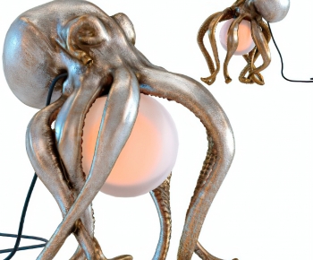 现代章鱼雕塑装饰灯-ID:114459048