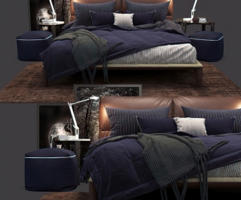 Modern Double Bed-ID:700959926