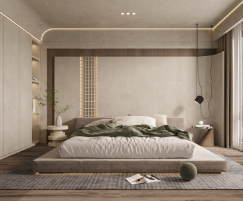 Wabi-sabi Style Bedroom-ID:353219036