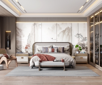 New Chinese Style Bedroom-ID:657075882