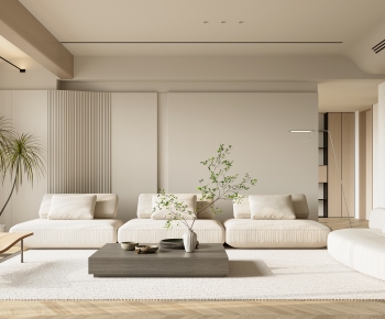Modern Wabi-sabi Style A Living Room-ID:962219237