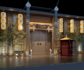 New Chinese Style Facade Element-ID:879782928