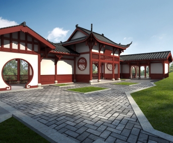Chinese Style Ancient Architectural Buildings-ID:381788025