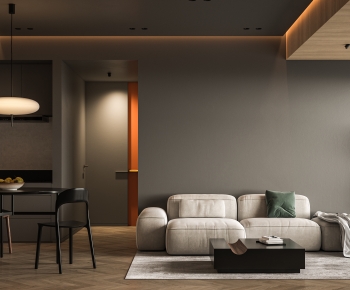 Modern Wabi-sabi Style A Living Room-ID:815570435