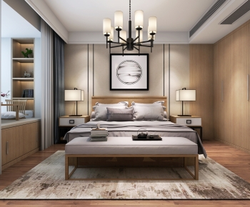 New Chinese Style Bedroom-ID:218739586
