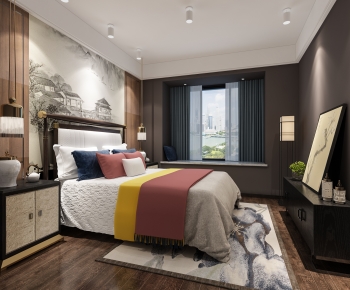 New Chinese Style Bedroom-ID:340769385