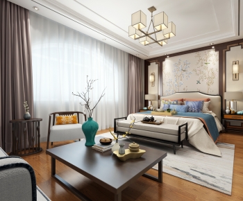 New Chinese Style Bedroom-ID:650897033