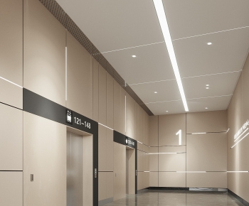 Modern Office Elevator Hall-ID:862113001