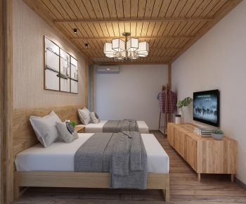 New Chinese Style Bedroom-ID:125267032