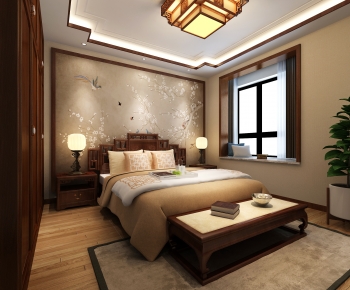 New Chinese Style Bedroom-ID:925870909