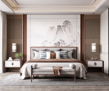 New Chinese Style Bedroom-ID:367182976