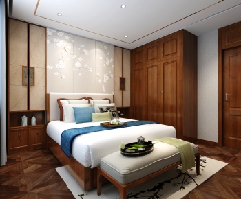 New Chinese Style Bedroom-ID:351820954