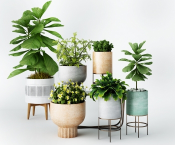 Modern Potted Green Plant-ID:601790029