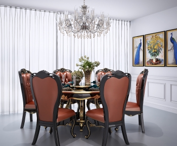 European Style Dining Table And Chairs-ID:201225041