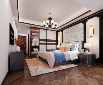 New Chinese Style Bedroom-ID:901168114