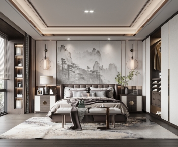 New Chinese Style Bedroom-ID:941348083