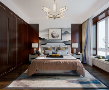 New Chinese Style Bedroom-ID:724555972