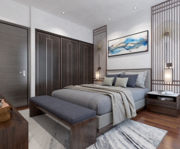 New Chinese Style Bedroom-ID:755588054