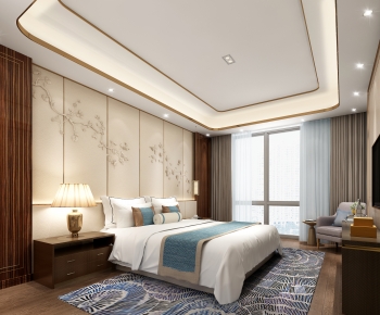 New Chinese Style Bedroom-ID:870052105